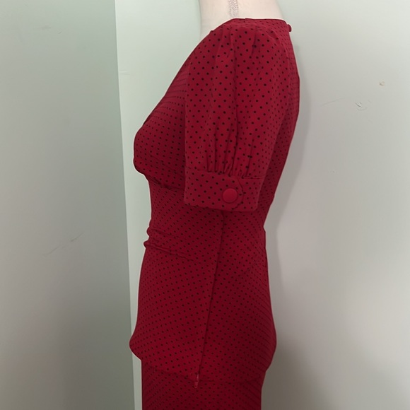 Stop staring 2 piece vintage retro pinup polka dot skirt and blouse - Picture 5 of 11